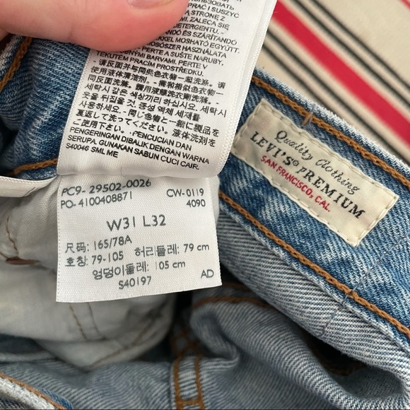 𝅺Levi’s 501S Light Wash High Waisted Jeans 31X32 - Picture 8 of 8